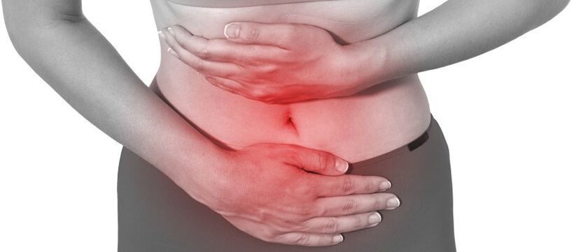 A dor abdominal pode ocorrer devido a osteocondrose