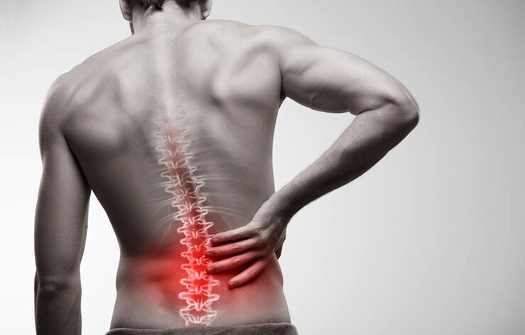 dor lombar devido à osteocondrose